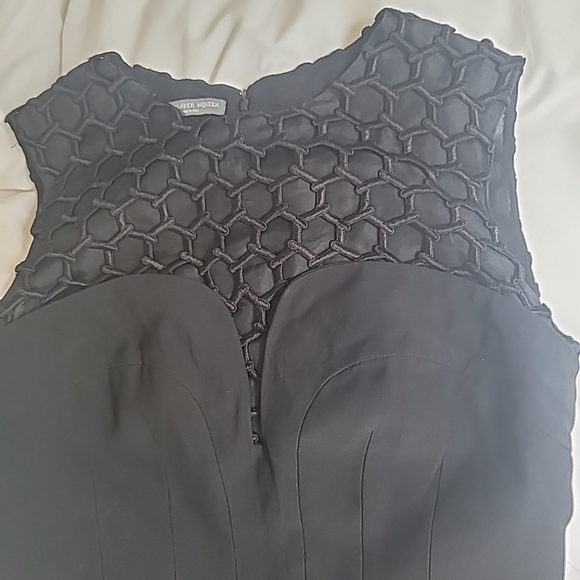Alexander McQueen Honeycomb Illusion Black Sleeveless Dress Size 38 - Picture 9 of 14